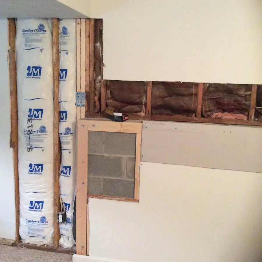Wall insulation replacement during Structural Drying in Kihei
